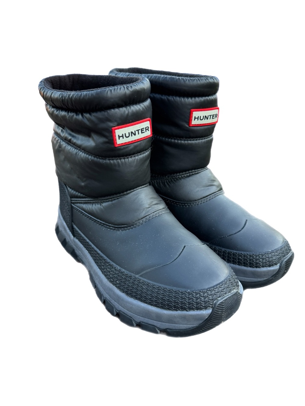 Hunter Intrepid Short Snow Boots Women's Size 7 US Black Insulated Waterproof
